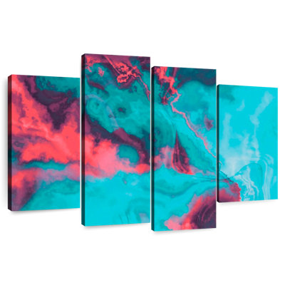 Avery Abstract Red And Blue Ripple