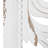 White Wood Intricately Carved Scroll Floral Wall Decor 12"W, 49.5"H