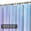 Rideau de douche abstrait mauve, vert, mauve et vert avec 12 crochets-697473546