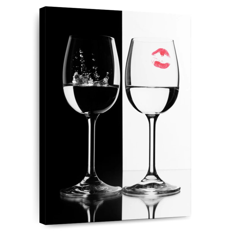 Yarlin Black And White Wine, 24" H x 16" W