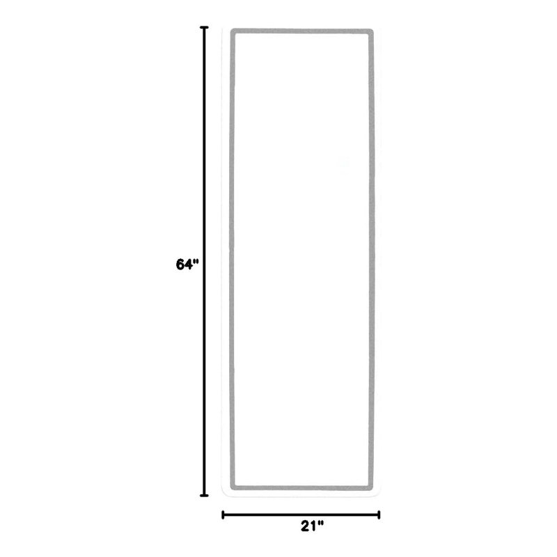 Full Length LED Floor Mirror With Adjustable Brightness & 3 Color Lighting - Ultra Thin Aluminum Alloy Frame - Shatterproof Nano Glass - Stand Or Wall Mount