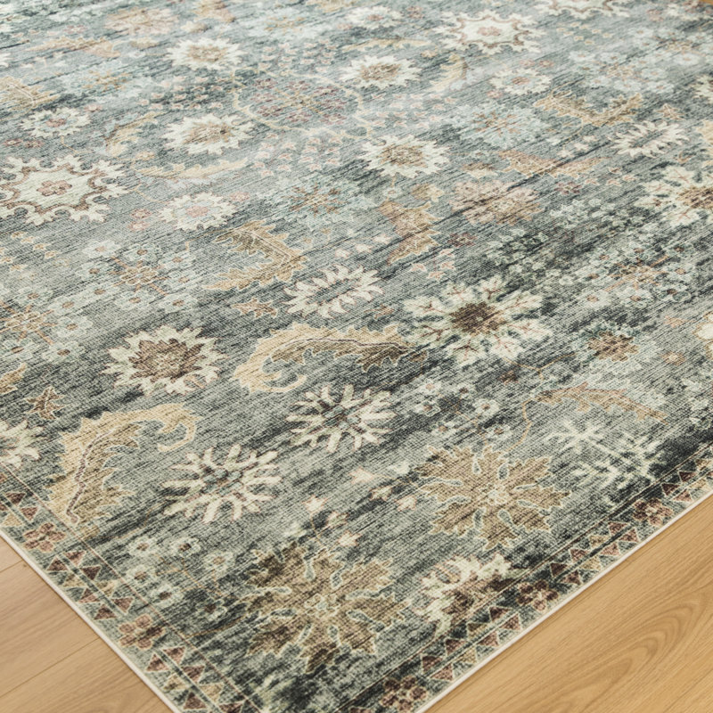 Cassella Misty Oushak Machine Washable Area Rug, Rectangle 2' x 3'
