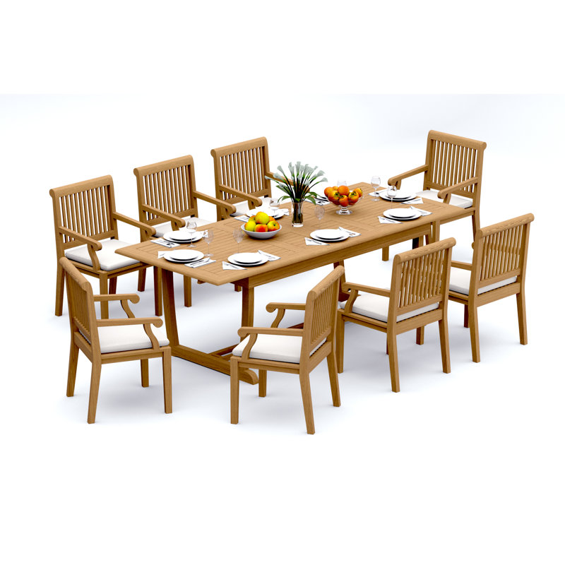 Ensemble repas d'extérieur rectangulaire Sack, 8