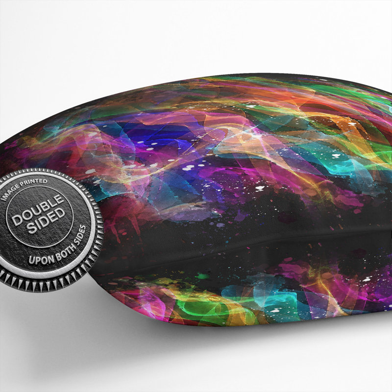 Rainbow Smoke Vol (4) Square Throw Cushion, 55cm H x 55cm W x 20cm D