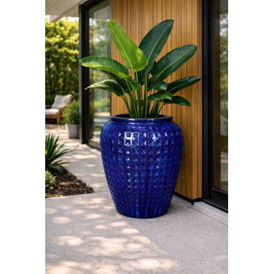 28 in. Waffle Jar - Falling Blue