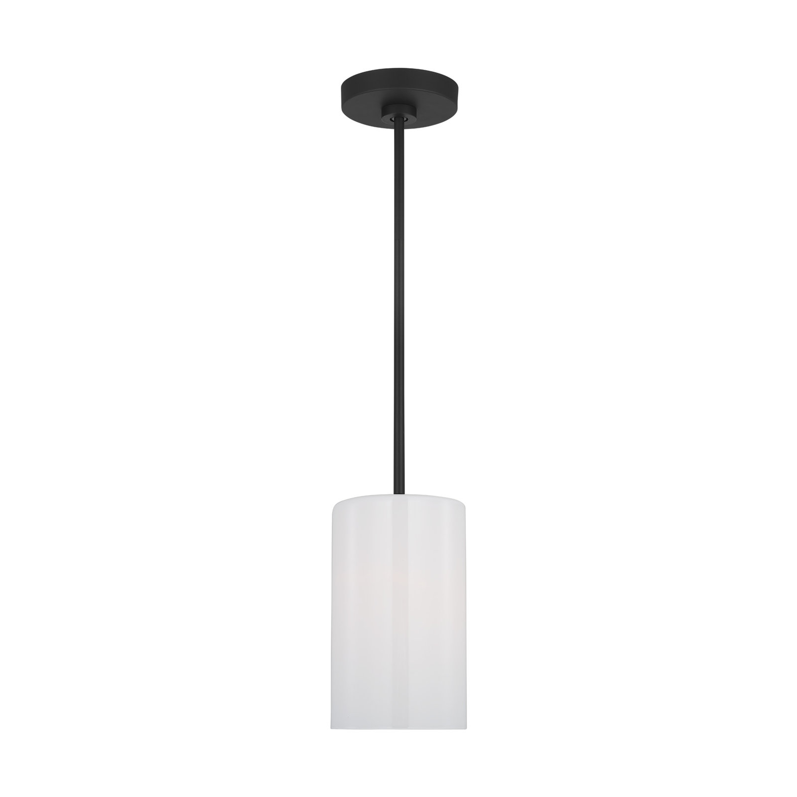 Single Light Glass Dimmable Pendant, Yes, Midnight Black