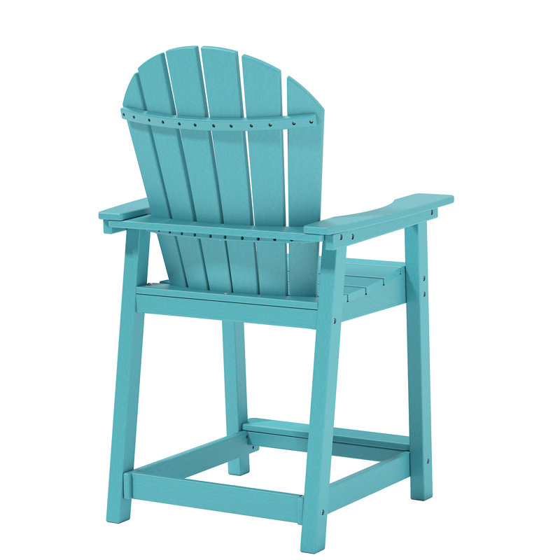  Chaises / tabourets de bar d'extérieur en PEHD Adirondack, Bleu