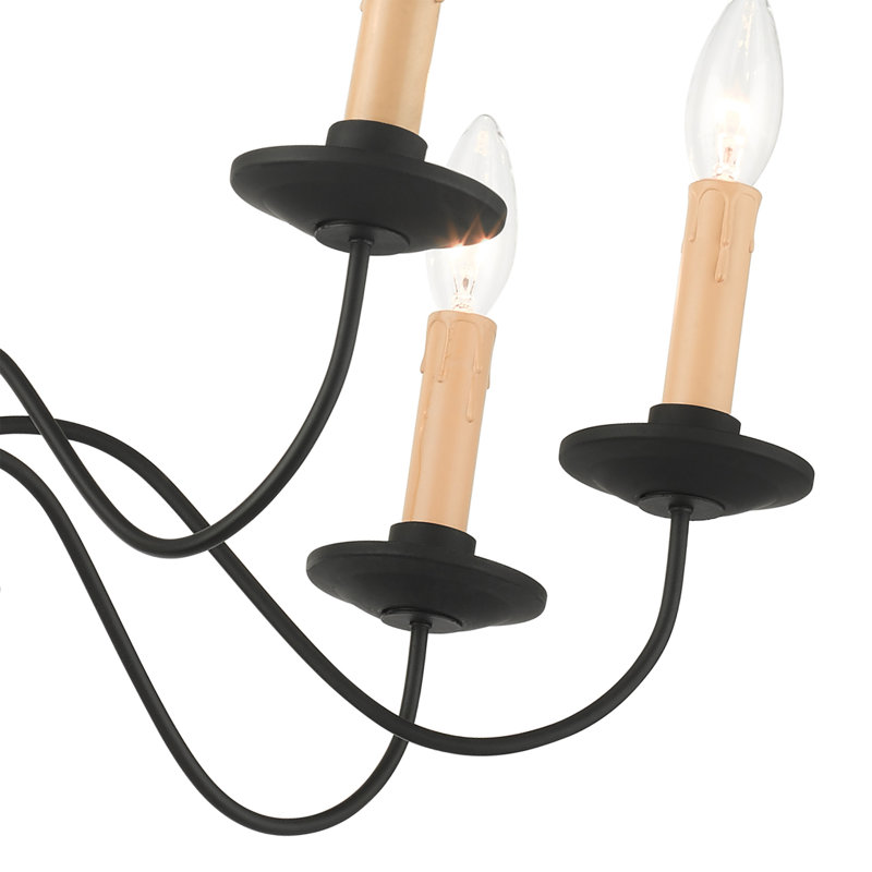 Lustre classique à 8 lumières de style bougie Analysia
