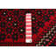 Tapis rouge rétro Evey 6 pi 6 po x 9 pi 5 po
