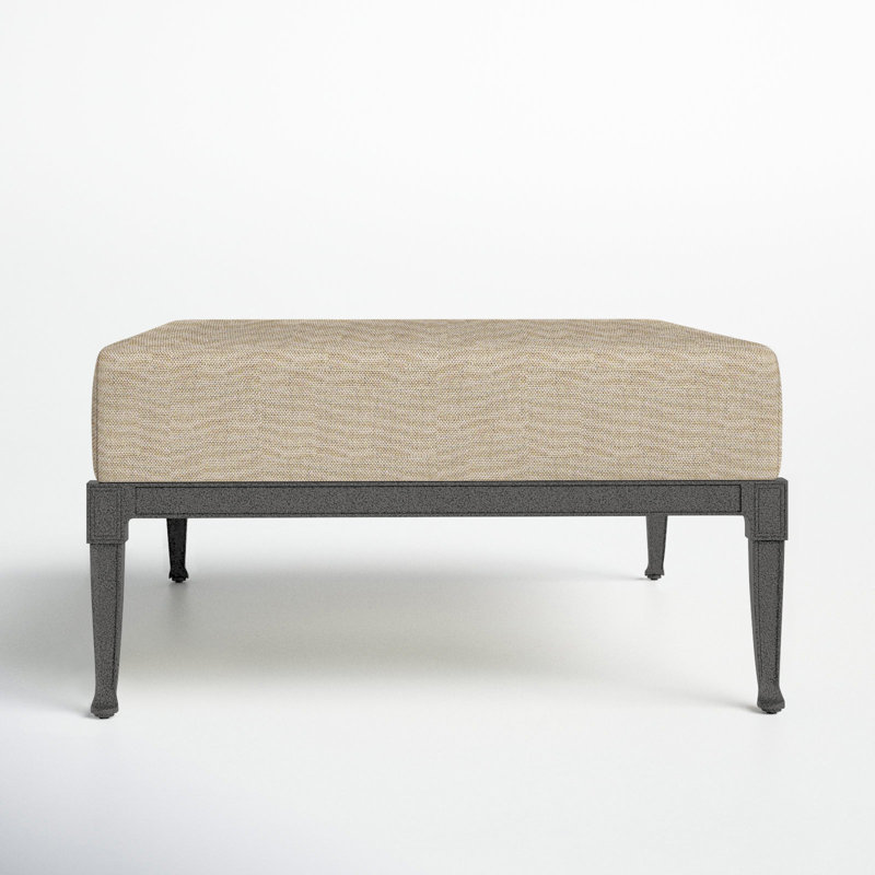 Wiltshire Outdoor Ottoman, Pewter, Impact Vapor Gray Sunbrella®