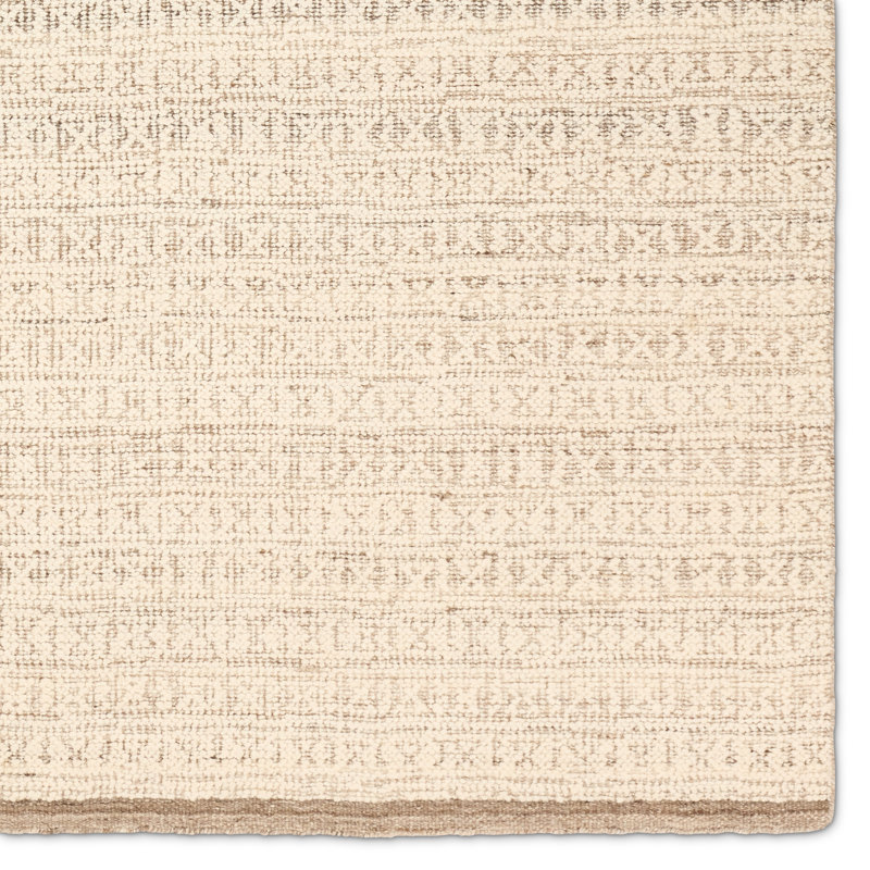 Tapis ivoire fait à la main Freda ELZ02, Tapis de couloir : 3 pi x 10 pi