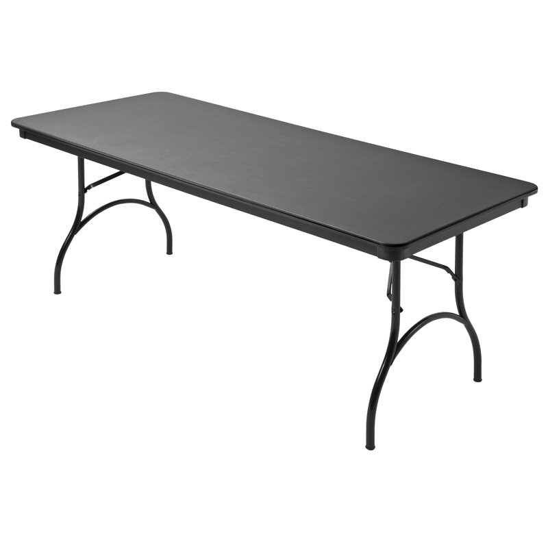 Table pliante rectangulaire 72 ", Noir, H 29 po x l 96 po x P 30 po