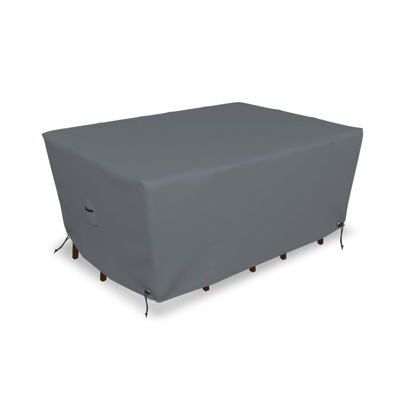 Rectangular Outdoor Dining Table and Chair Cover for Patio Furniture with Air Vent & Drawstrings, Water-Resistant, UV & Tear Resistant Patio Furniture Cover