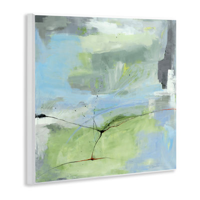 Abstraction avec ligne striée, art mural par Ruth Fromstein