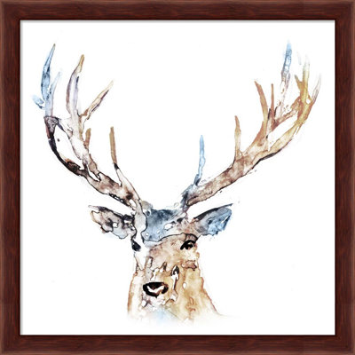 Watercolor Reindeer par Edward Selkirk, art mural encadré