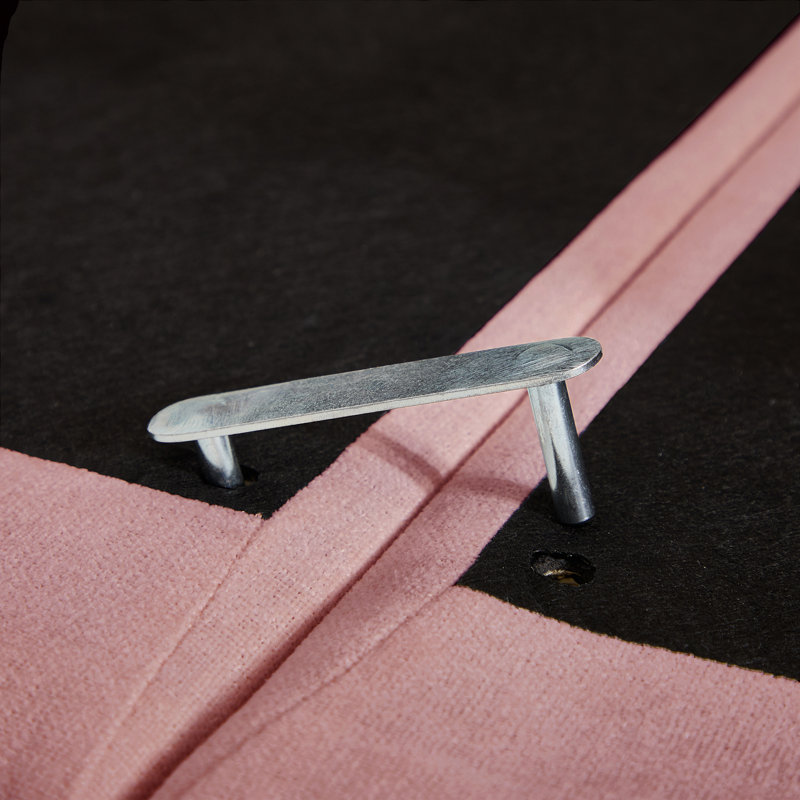 Canapé modulaire 95,3 po à 3 places avec sièges profonds et 6 coussins ronds 95,3 po, rose rosé, Rosé