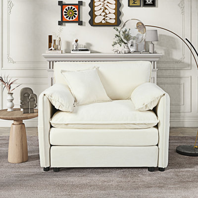Fauteuil rembourré avec coussin