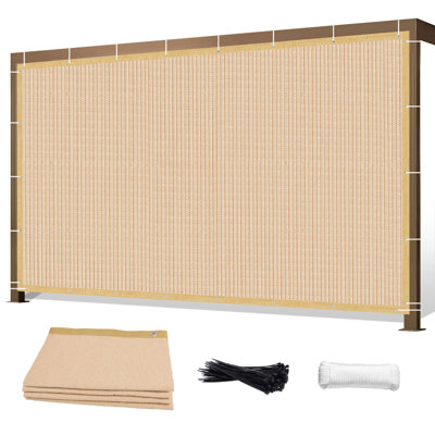 Toile d'ombrage de jardin compacte 3 'x 6' Artpuch pour petits espaces extérieurs, PEHD 160 GSM, noir