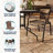 Amlie 28" W Square Glass 4-Person Dining Set with Stackable Chairs-1029444495