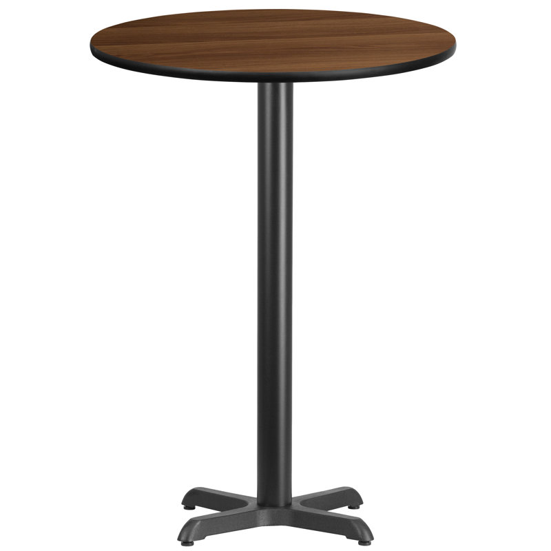 Plateau de table rond en stratifié Carrus, H 43,13 po x l 30 po x P 30 po, Noyer