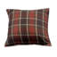 Coussin carré en laine et acrylique 18 po x 18 po brun / rouge