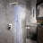 Flavia Brushed Nickel LED Rainfall Shower Set with Handheld and Temperature Display
