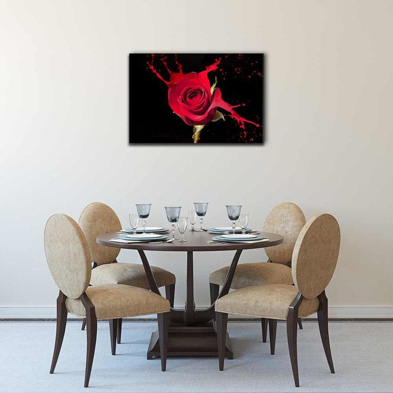 Grandes fleurs, fleurs, aquarelle, roses rouges, pétales de fleurs, H 12 po x l 18 po