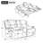 2 Seater Home Theater Recliner Manual Recliner Chair With A Led Light Strip Two Cup Holders And A Storage Box For Living Room,Bedroom-1078143477