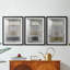 Monolithe métallique I - reproduction encadrée sur mesure de qualité supérieure mate - 3 pièces-593501780-593501778