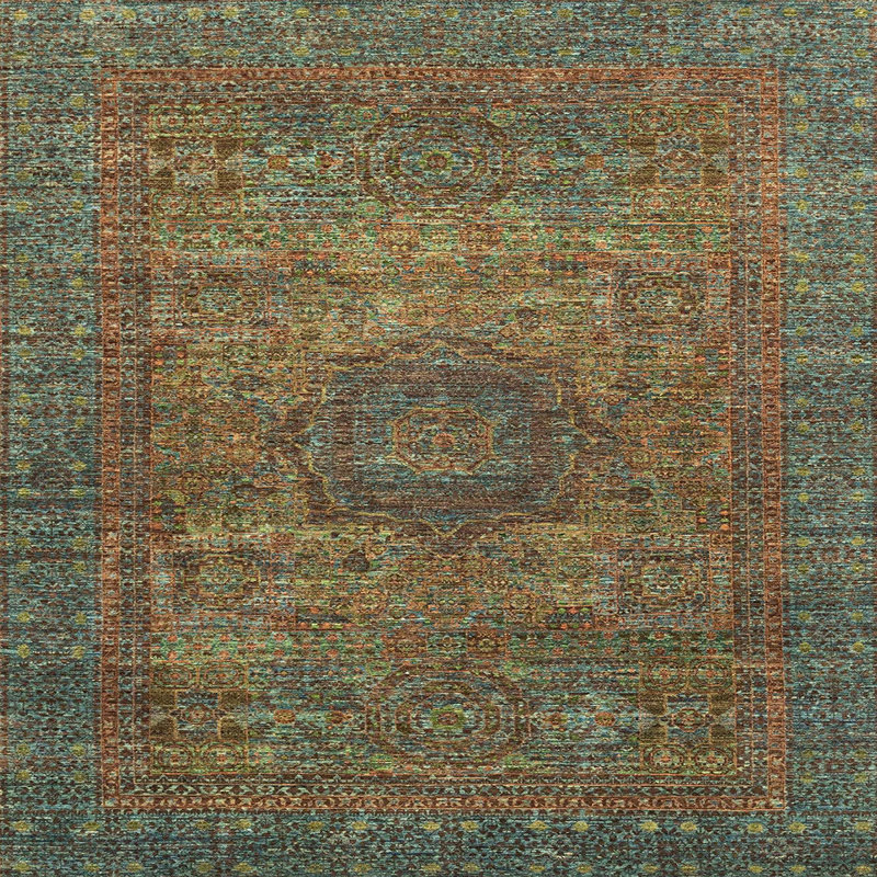 Abstract Indoor Rug, Square 4'