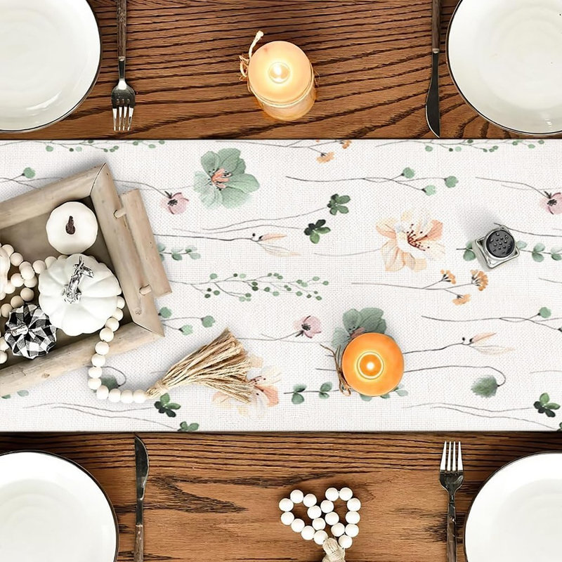 Chemin de table Wildflower - Multicolore - Décoration maison et fête rustique printemps et été