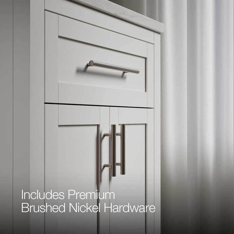 31" Single Bathroom Vanity Set, White, White, 24"