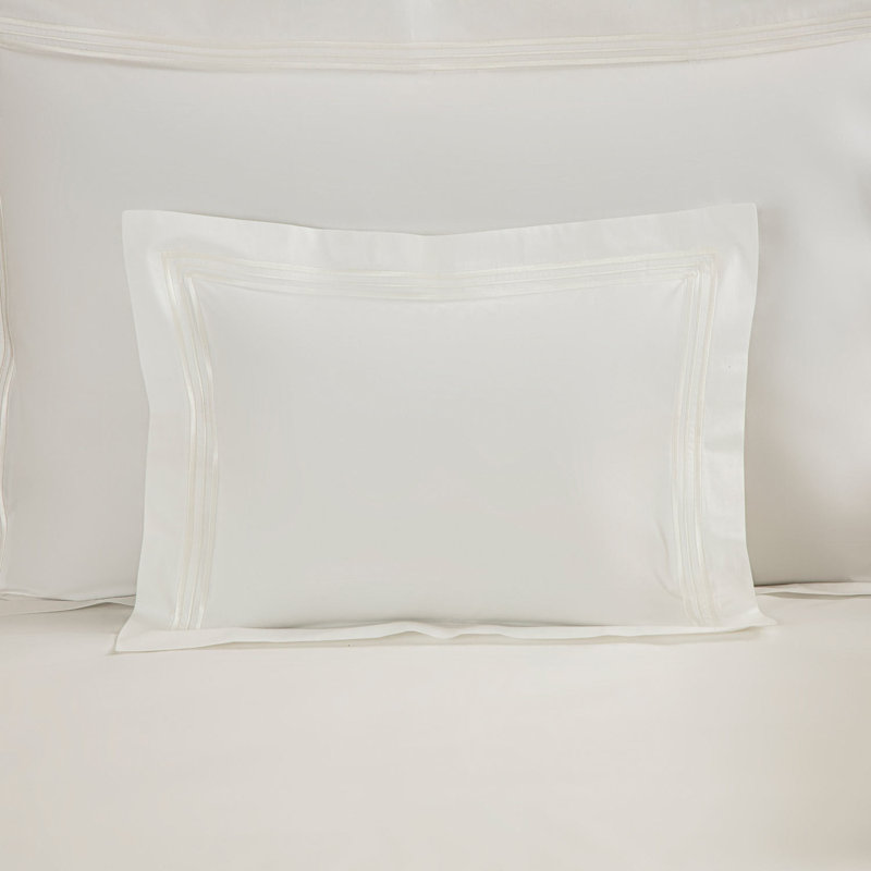 Triplo Bourdon Sham, White/Milk, Boudoir