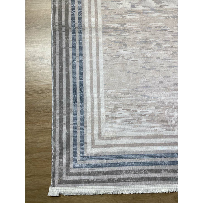 Tapis en coton Landree avec envers antidérapant, Rectangle 3 pi 3 po x 5 pi 11 po