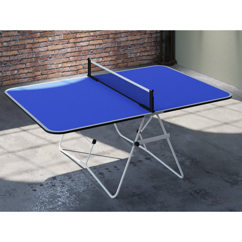 Mini table de tennis de table d’intérieur pliante pour la famille papillon, Bleu