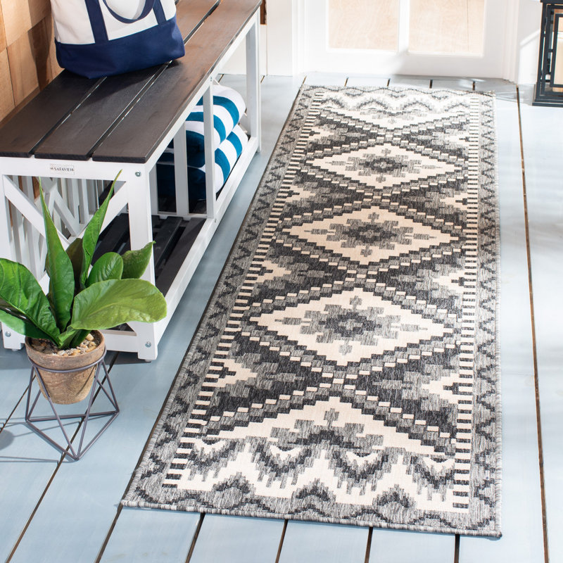 Tapis d'intérieur / extérieur Northpoint Veranda Performance Southwestern, Tapis de couloir 2 pi 3 po x 6 pi