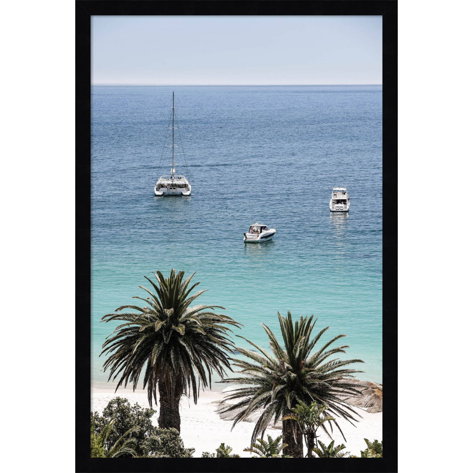 Rothschild "Camps Bay Beach" Print, Black, 25" H x 17" W