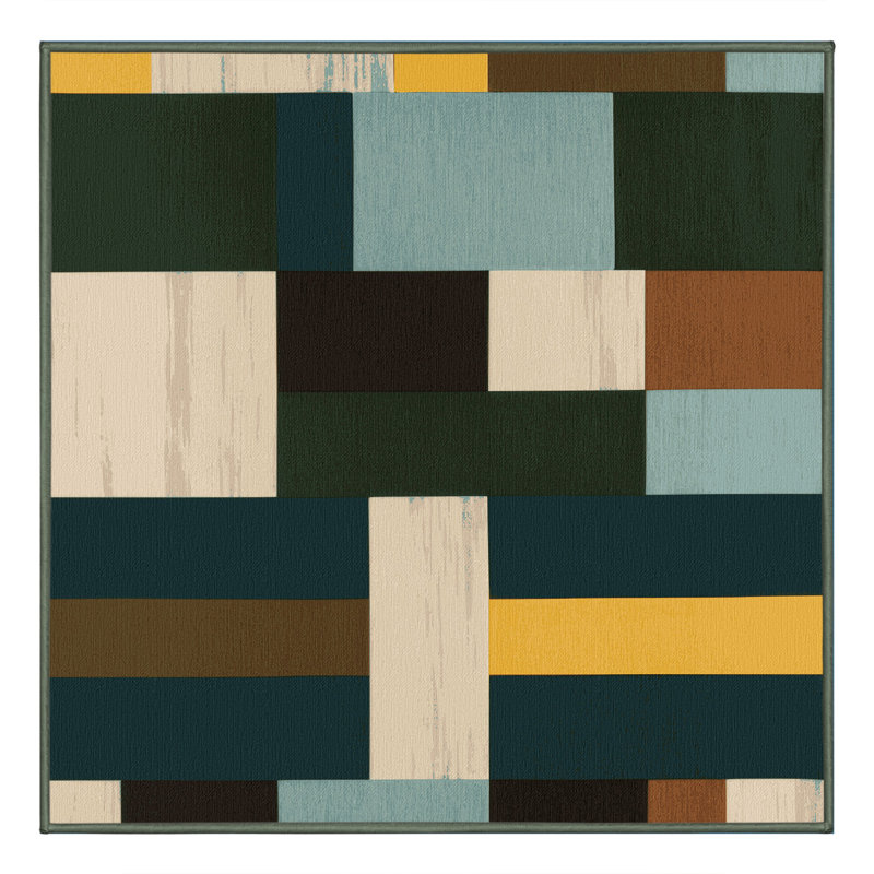 Pixel Pattern Plains Rug, Square 8'