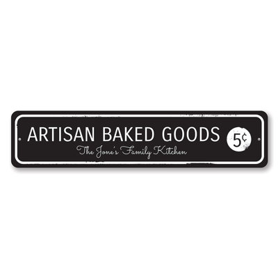 Plaque en aluminium Artisan Baked Goods