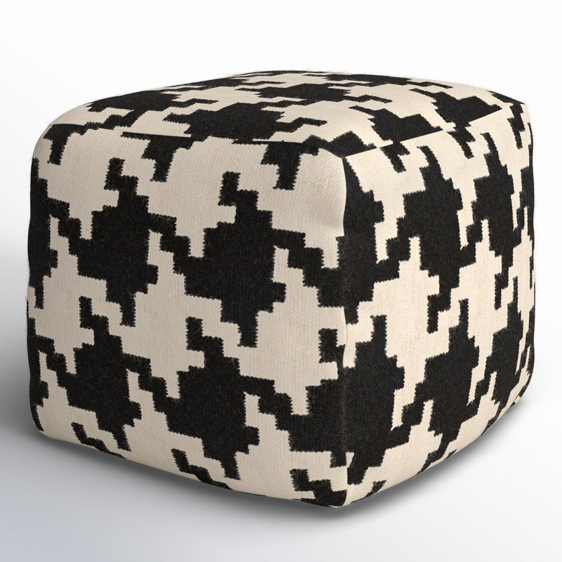 Upholstered Pouf, Caviar