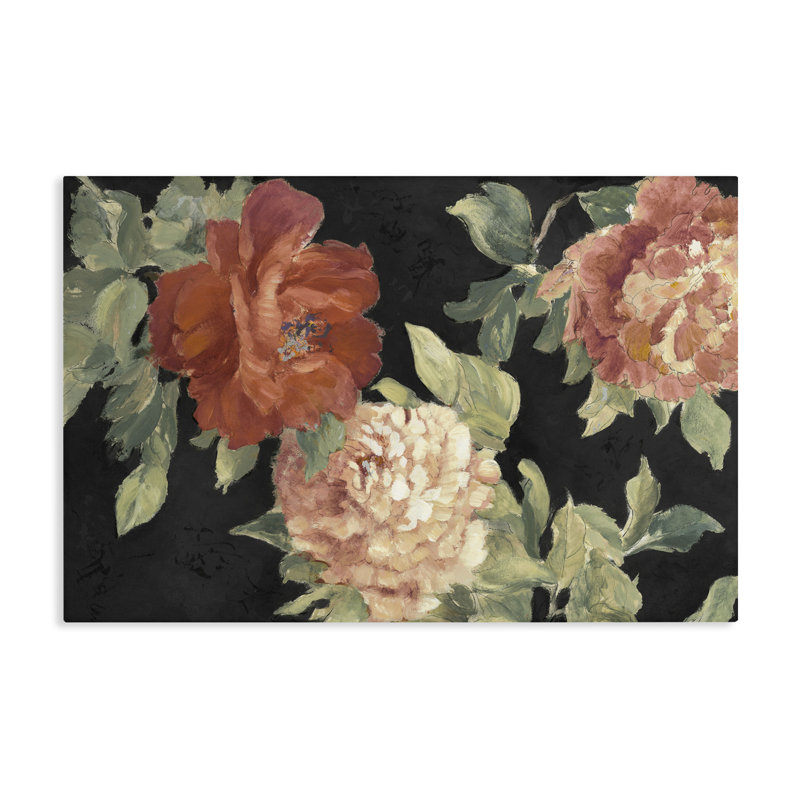 Beauté de la toile Red Blossom, design par Lanie Loreth, H 24 po x l 36 po