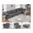 5 - Piece 142" Upholstered L Shape Sofa With Convertible Chaise-738985803