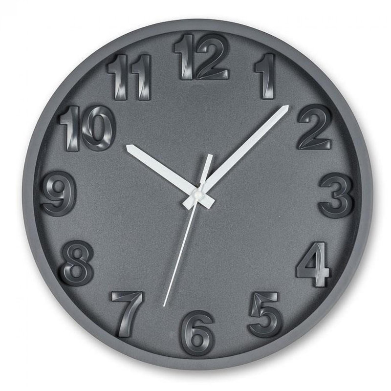 Horloge murale Bold Number, Gris anthracite