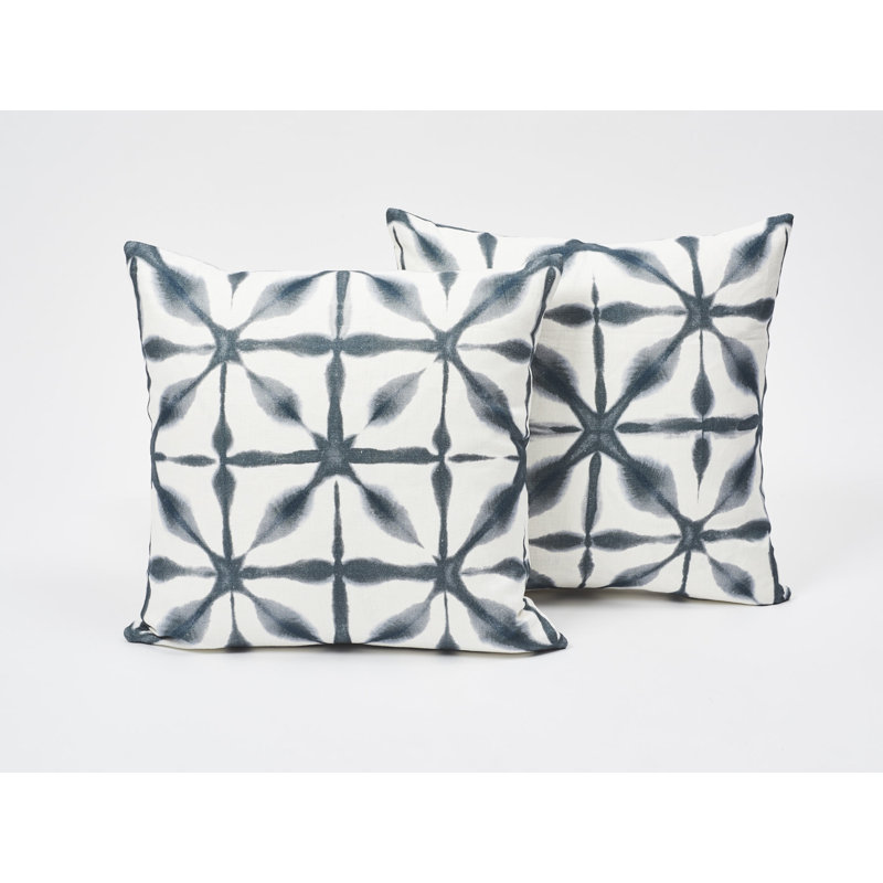 Andromeda Pillow, 20" x 20", Indigo & White