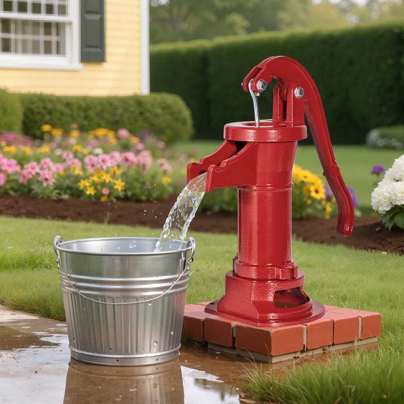 No Power Source Required / Manual Pump, Red