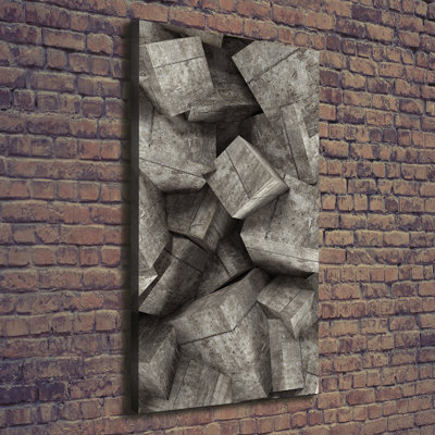 Concrete Cubes - Wrapped Canvas Print