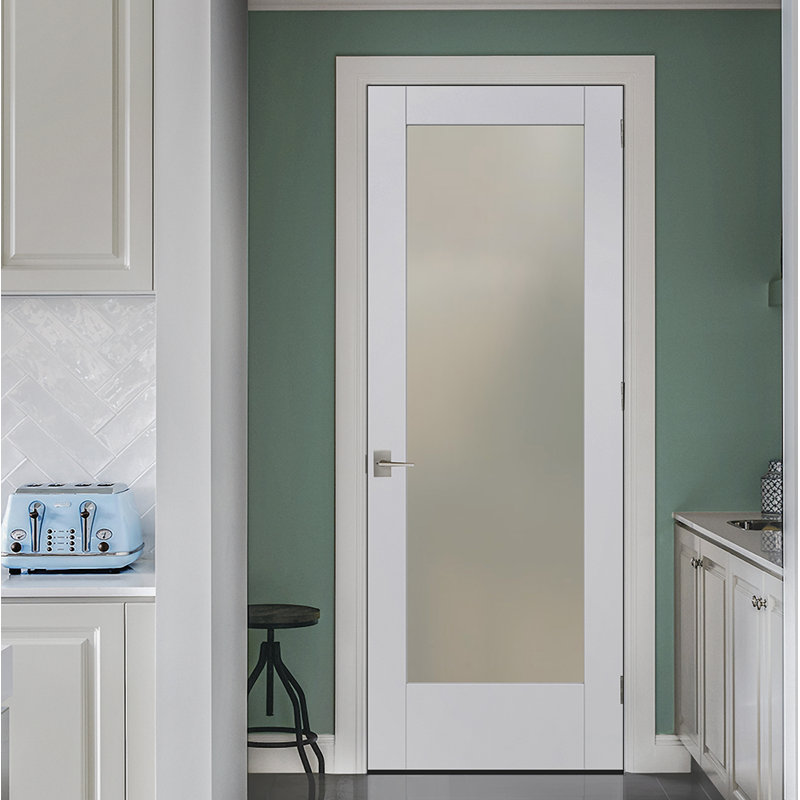 Porte intérieure pré-montée en verre givré MODA 1-Lite, 28 po x 80 po, Gauche