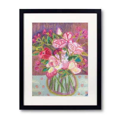Peony Roses And Statice Print by Jeff Ferst
