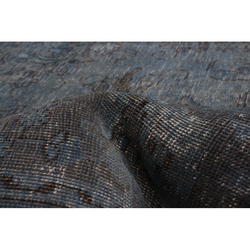 Tapis bleu denim clair 9 pi 9 po x 12 pi 7 po Krishn