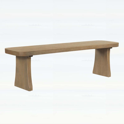 Indoor Pine Dining Bench with 350lbs Weight Capacity, 62.9''L Solid Wood Seating for Kitchen and Dining Room